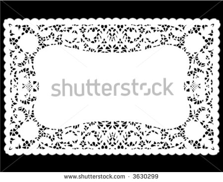 Black and White Doily Border