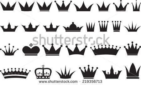 Black and White Simple Crown