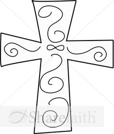 Black and White Swirl Cross