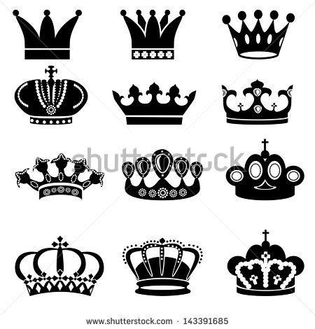 Black and White Vector Crown