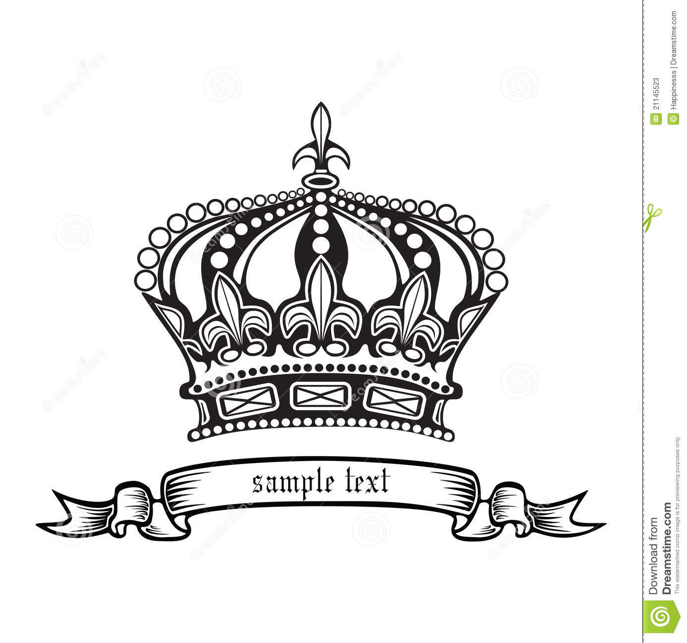 Black and White Vector Crown