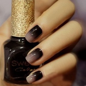 Black Ombre Nail Designs