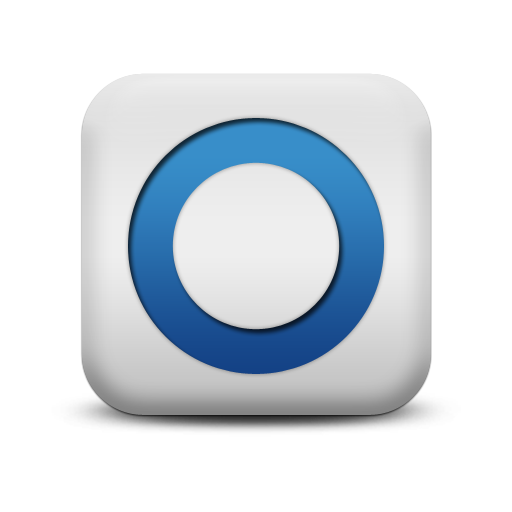 Blue and White Square Icon Com