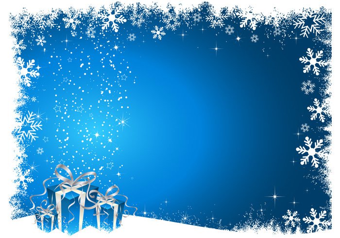 Blue Christmas Background Vector Free