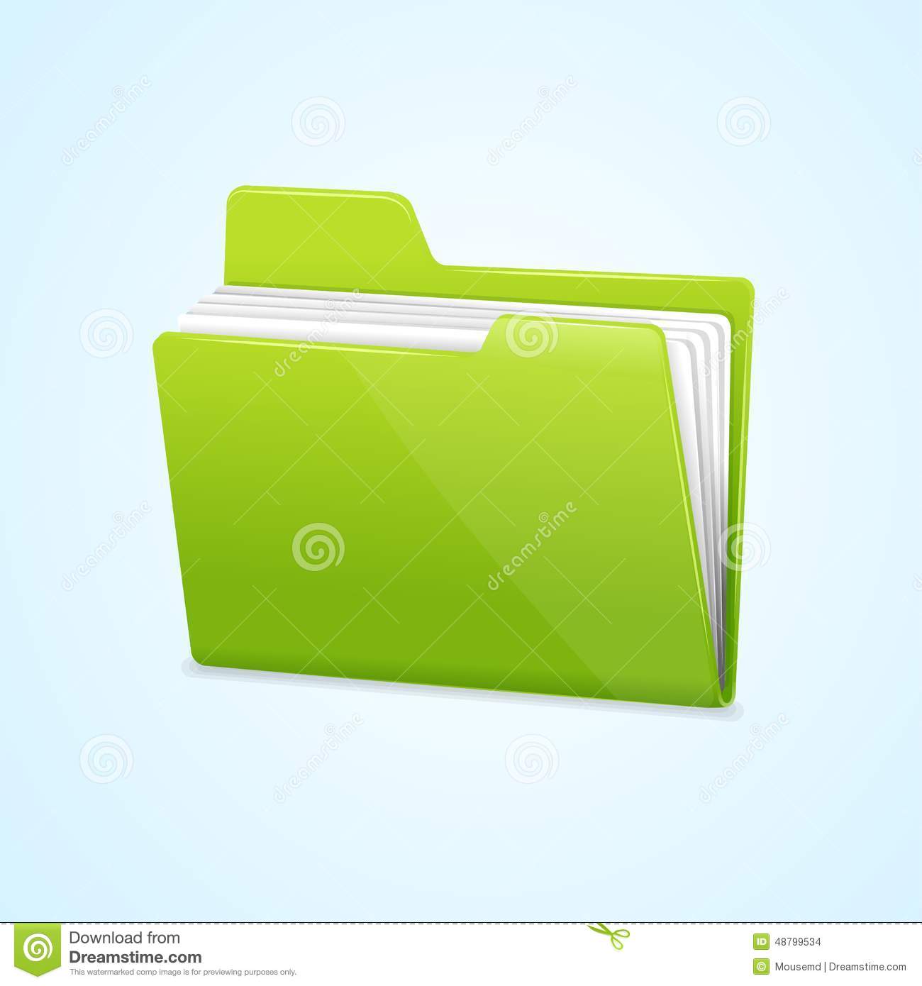 Blue File Folder Icon