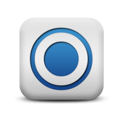 Blue Square with White Circle Logo