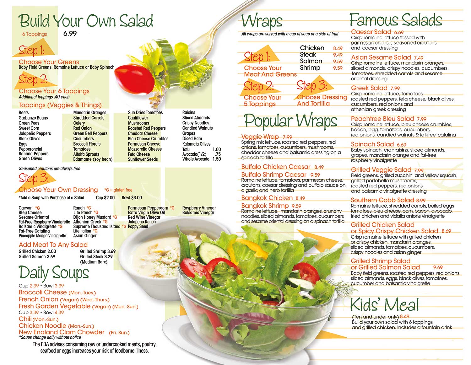 Build Your Own Salad Menu Build Your Own Salad Menu