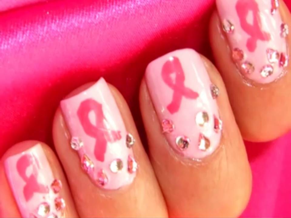 Cancer Awareness Nail Designs