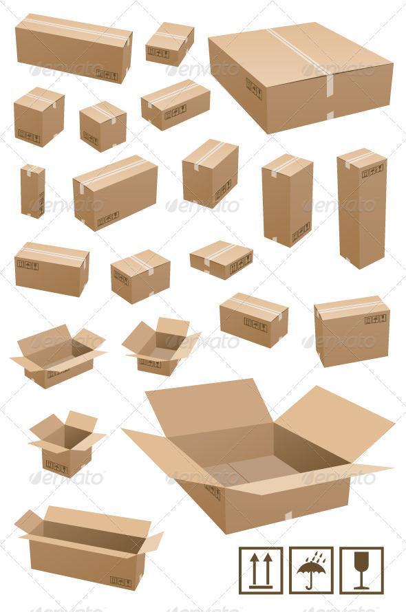 Cardboard Box Mock Up Psd