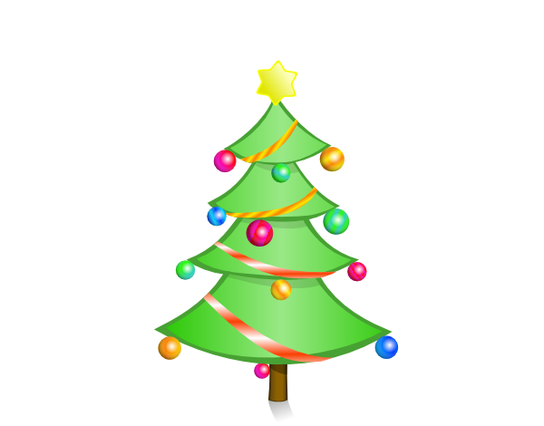 17 Vector Art Cartoon Christmas Tree Images