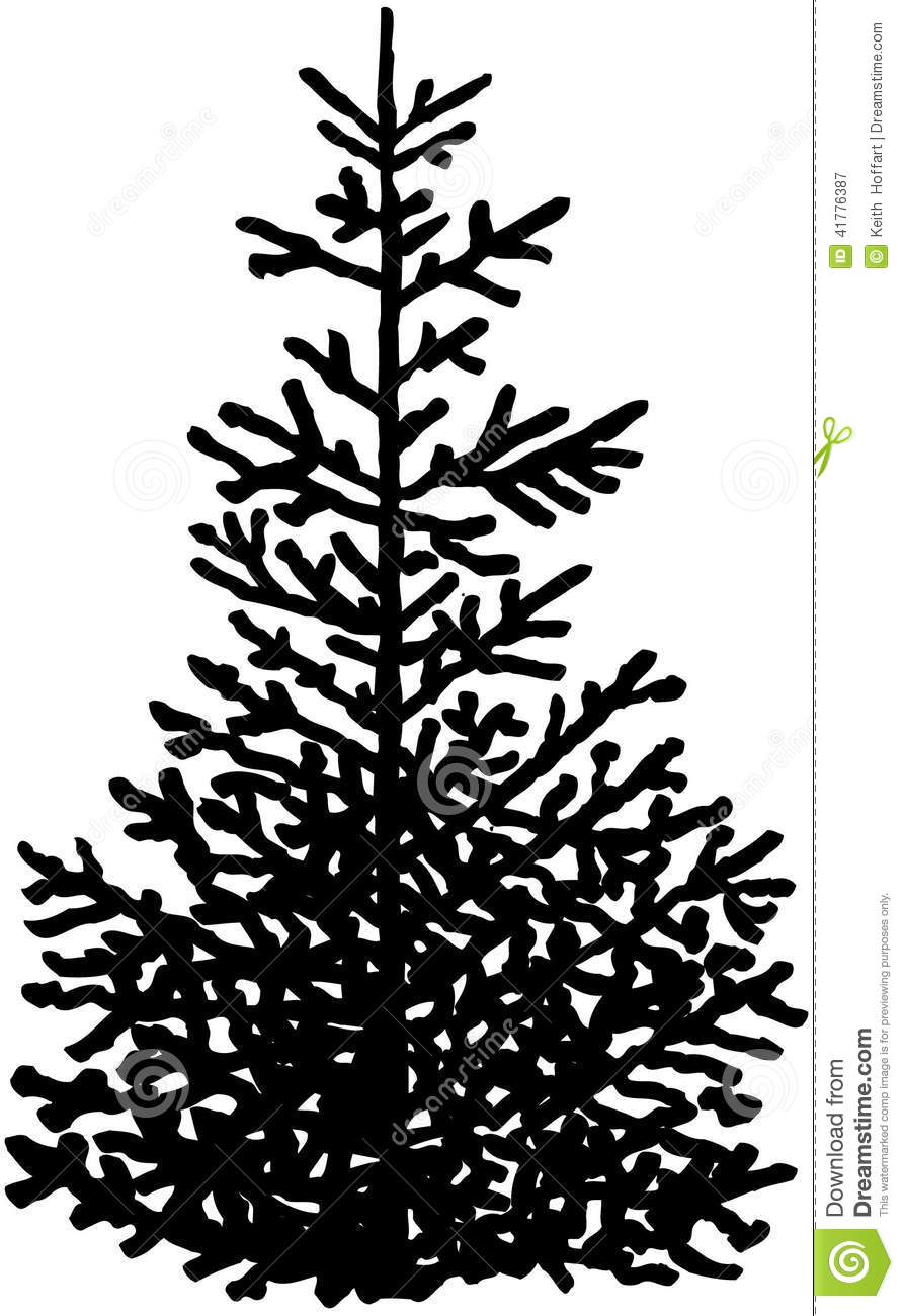 Cartoon Christmas Tree Vector Art