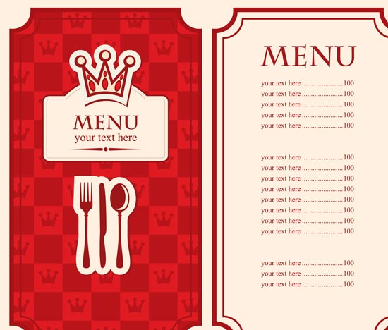 Cartoon Restaurant Menu Design