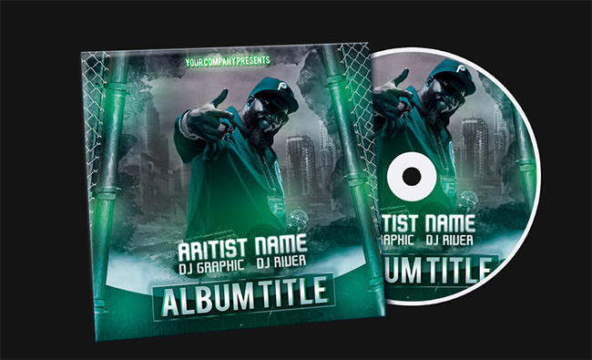 CD-Cover PSD Template Download
