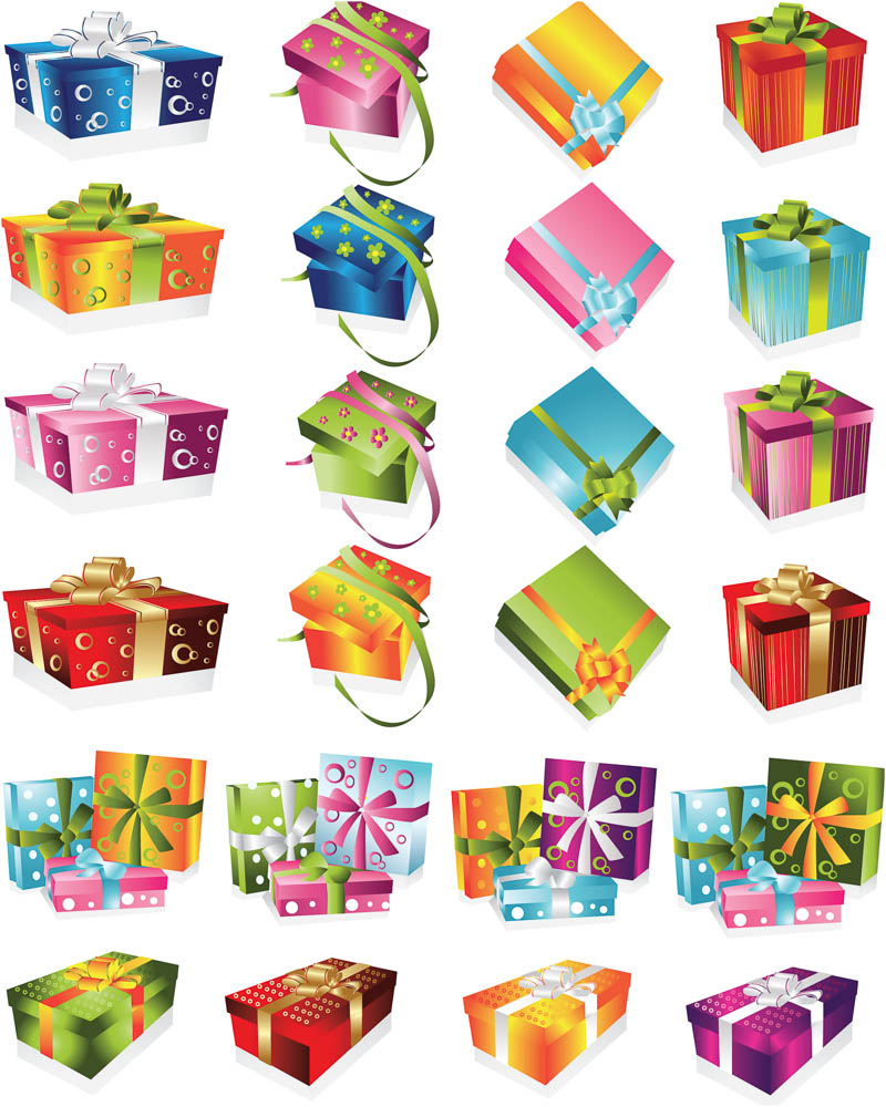 Christmas Gift Boxes Vector