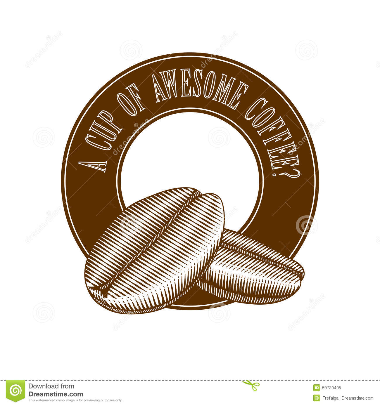 Circle Coffee Bean Logo Circle Coffee Bean Logo