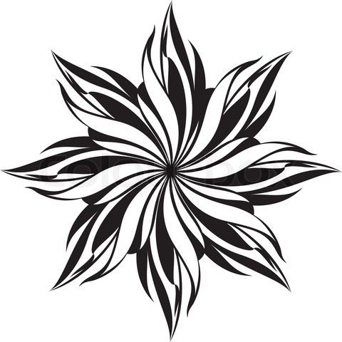 Cool Black and White Flower Designs