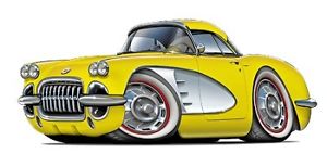 Corvette Muscle Car Cartoons