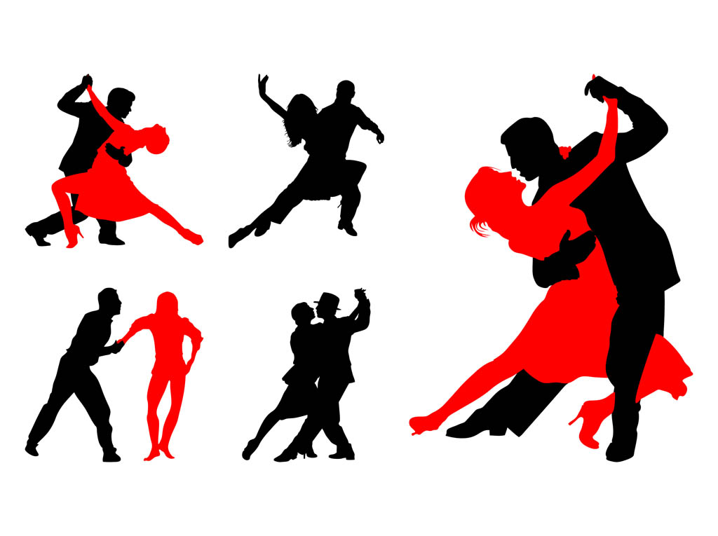 Couple Dancing Silhouette Dancers