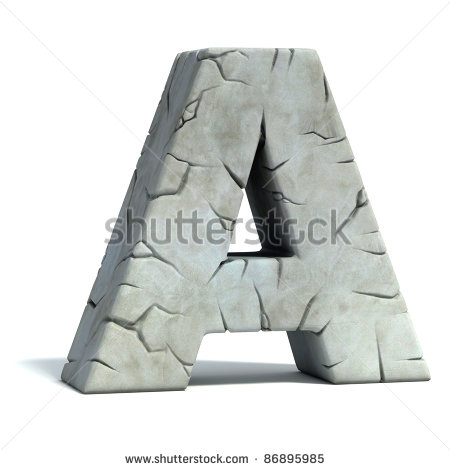 Cracked Stone 3D Font