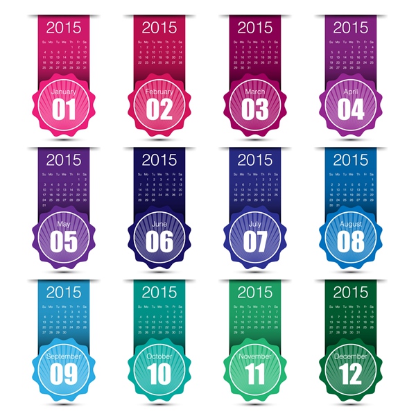Creative Vector 2015 Calendar Creative Vector 2015 Calendar