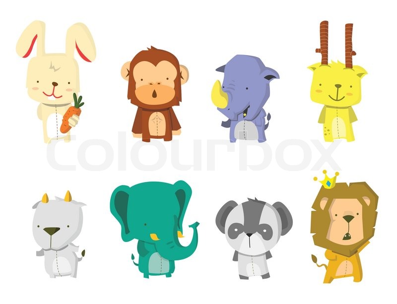 Cute.animals.vector.set