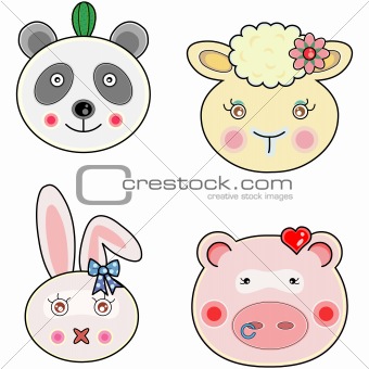 Cute Cartoon Animal Faces