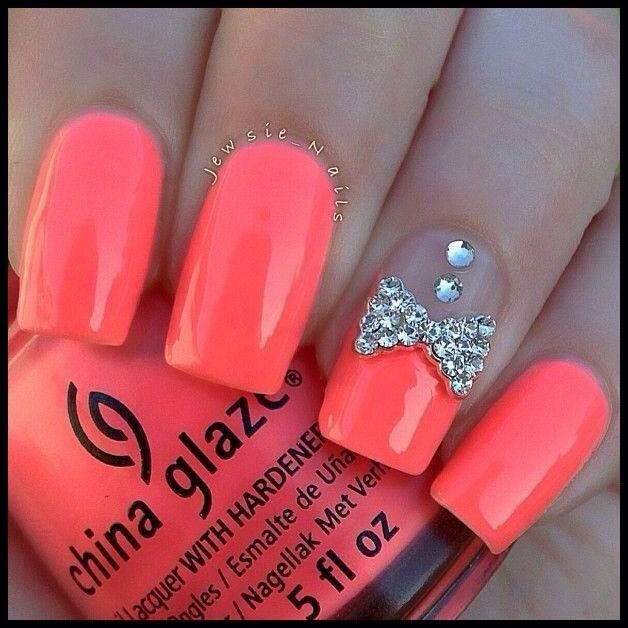 Cute Nail Designs with Bows