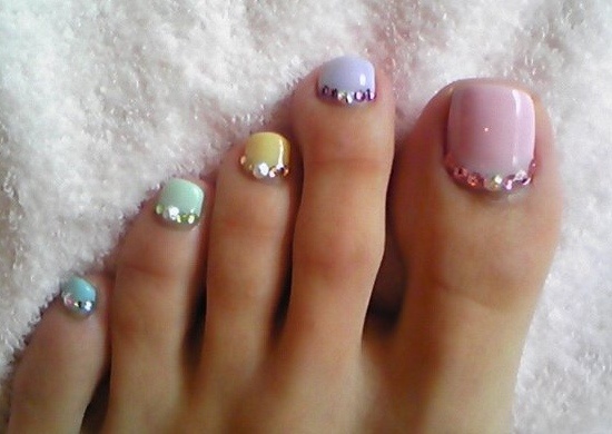 Cute Toe Nail Designs Pastel