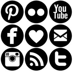 11 Social Media Icon Silhouettes Images
