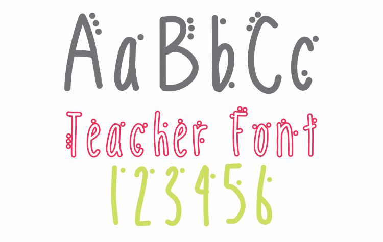 Dot Teacher Fonts Free Download