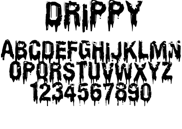 Dripping Letter Alphabet Font