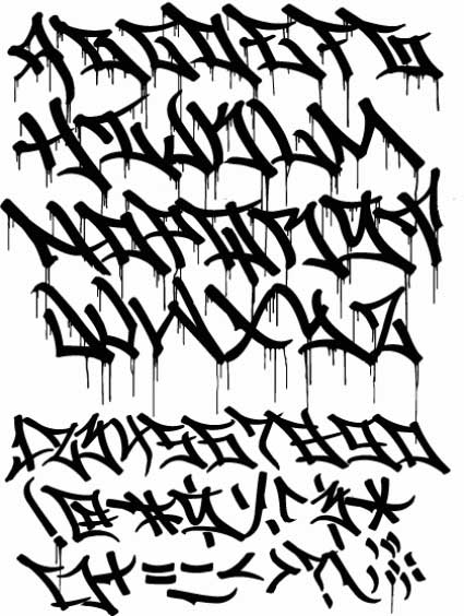 Drippy Graffiti Letters
