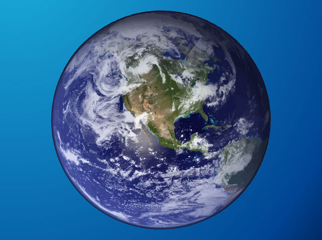 Earth From Space Free Vector Clip Art
