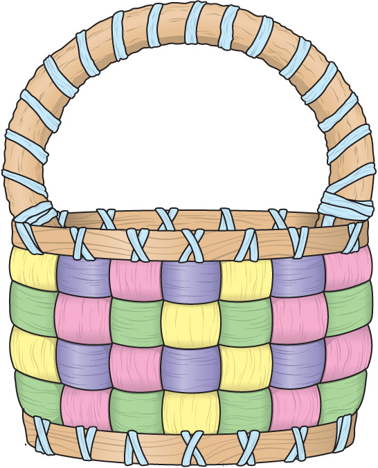 Easter Basket Clip Art Black And White