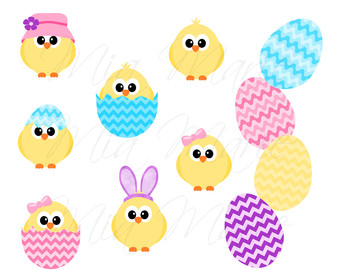 Easter Chicks Clip Art