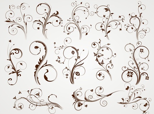 Elegant Floral Vector Patterns