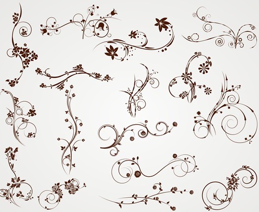 Elegant Floral Vector Patterns