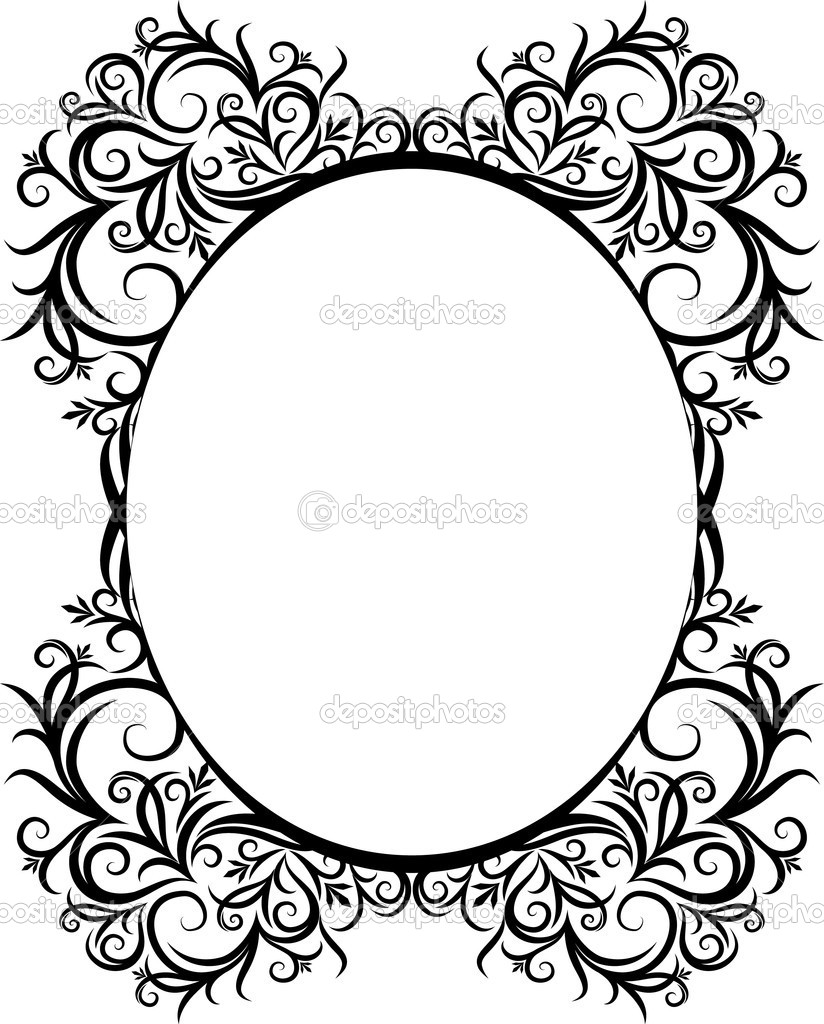 Elegant Oval Border Frame Clip Art Elegant Oval Border Frame Clip Art