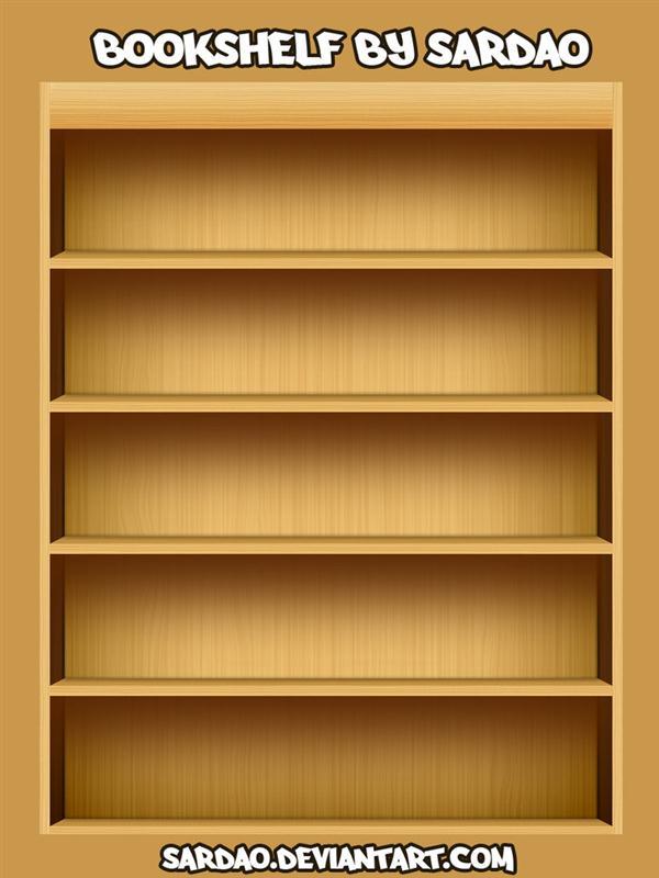 Empty Bookshelf Cartoon