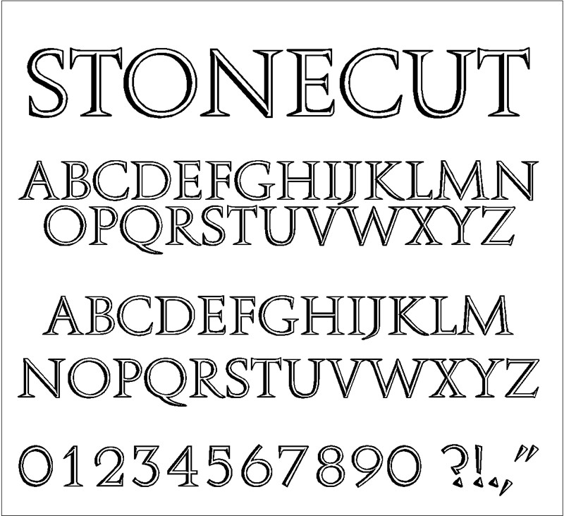 Engraved Stone Font
