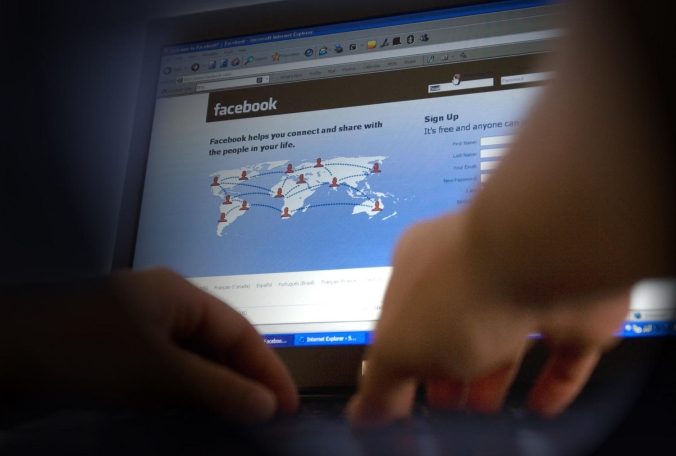 Facebook On Computer Screen Facebook On Computer Screen