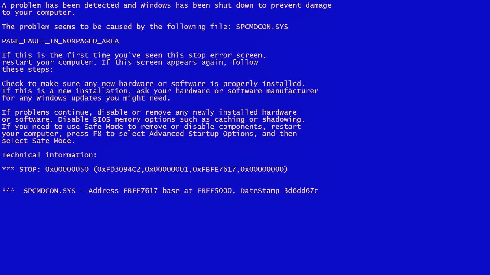 Facebook Profile Blue Screen