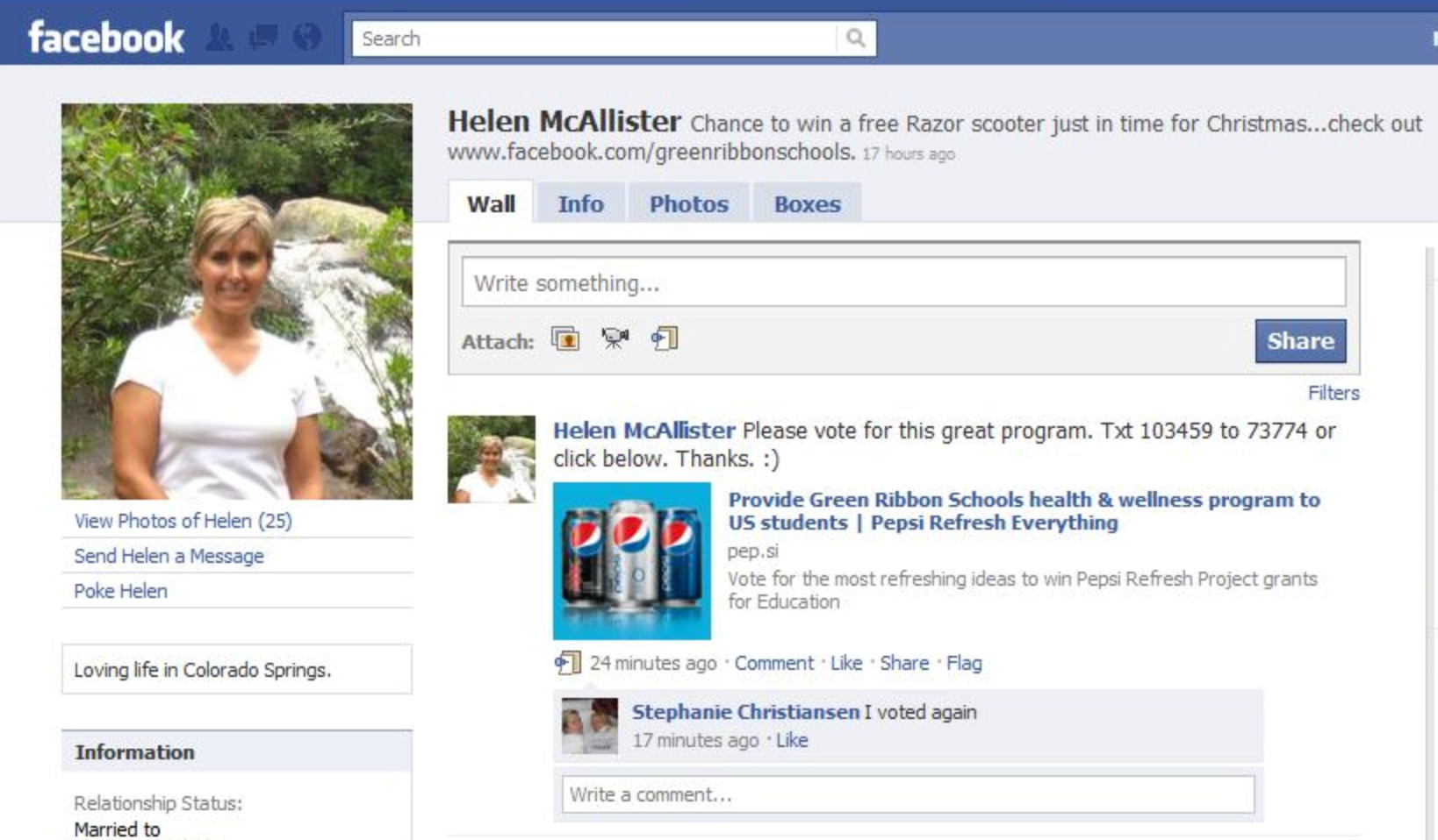 Facebook Screen Shot Facebook Screen Shot