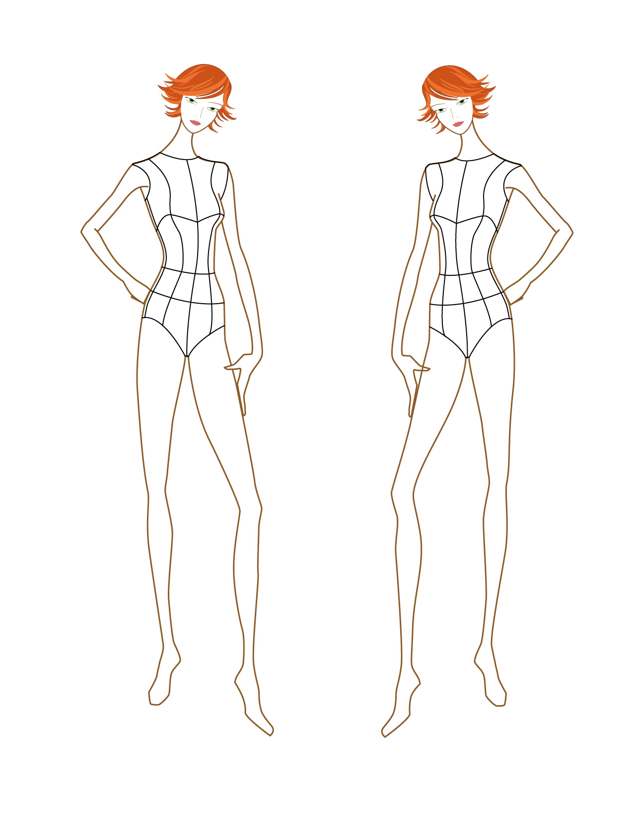 Fashion Sketch Body Template