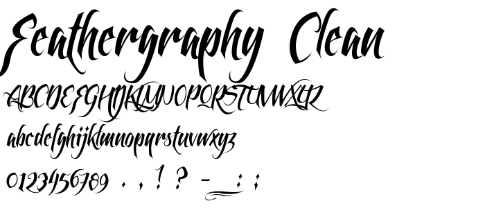 Feathergraphy Clean Font Feathergraphy Clean Font