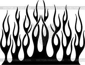Flame Clip Art Black and White