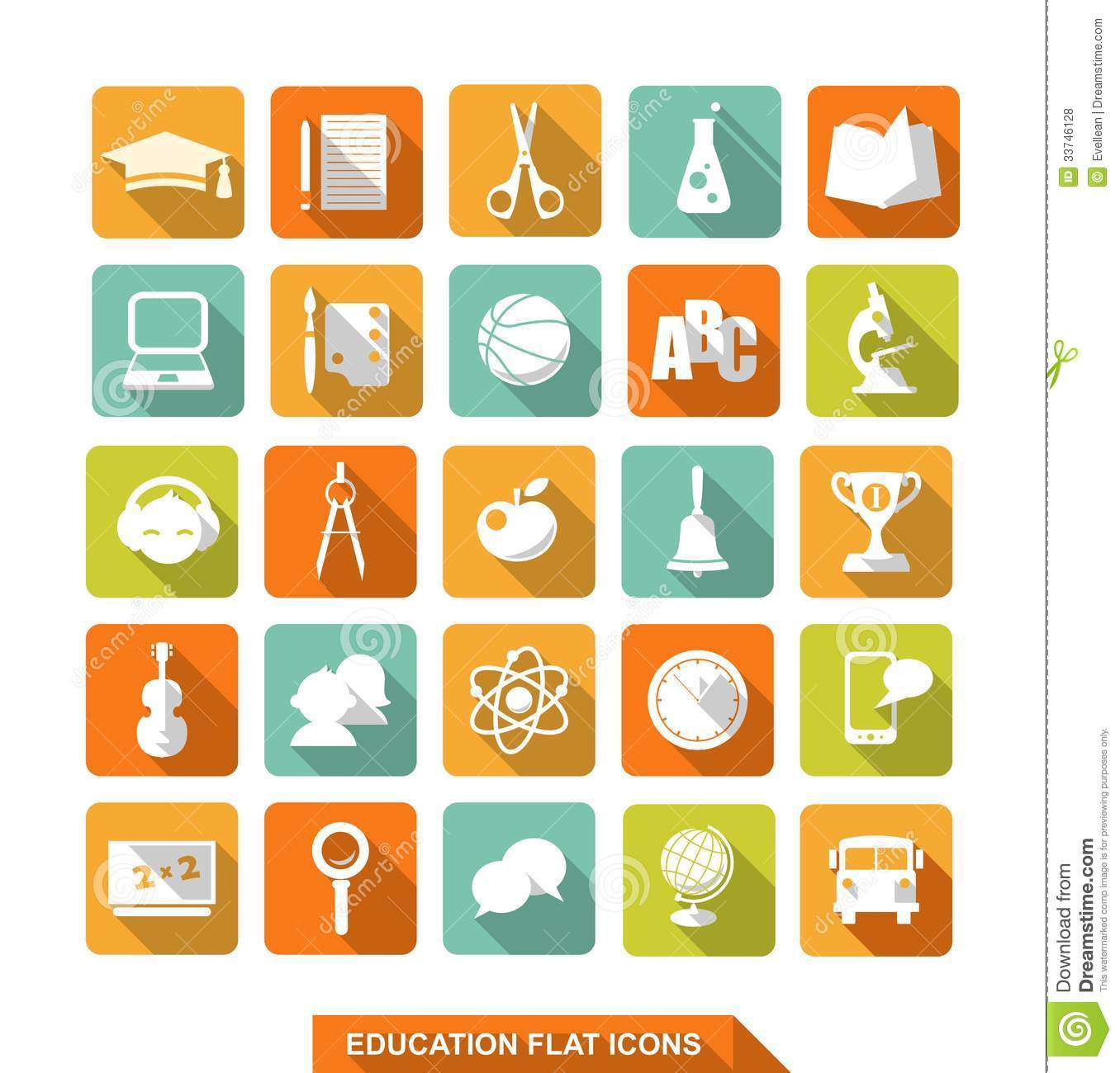 Flat Icons Education