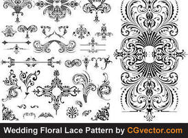 18 Lace Floral Vector Patterns Images