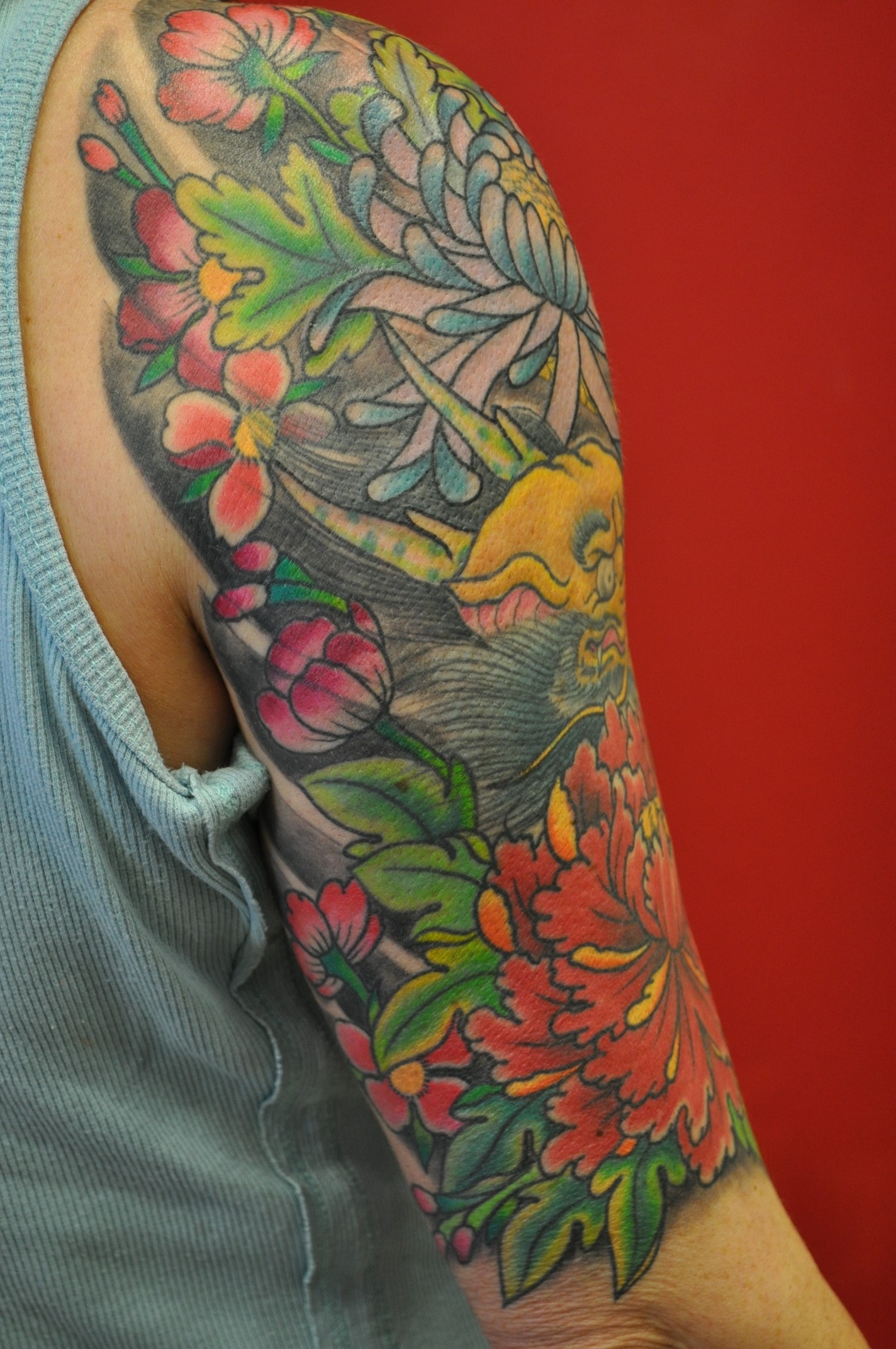 Flower Sleeve Tattoo