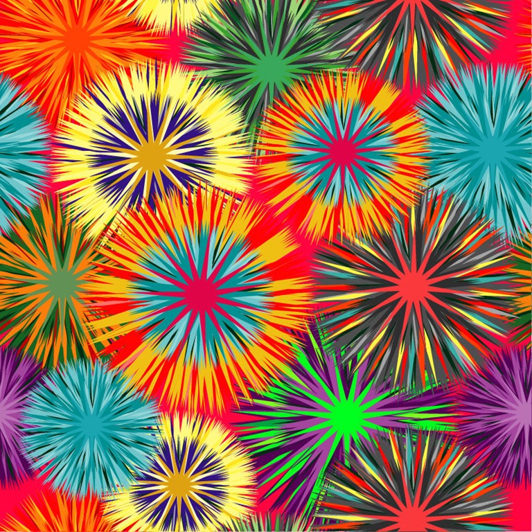 Flowers Abstract Background Vector Seamless
